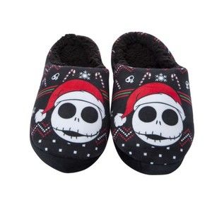 THE NIGHTMARE BEFORE CHRISTMAS HOUSE SLIPPERS Sz 8 Jack Skellington Santa Claus
